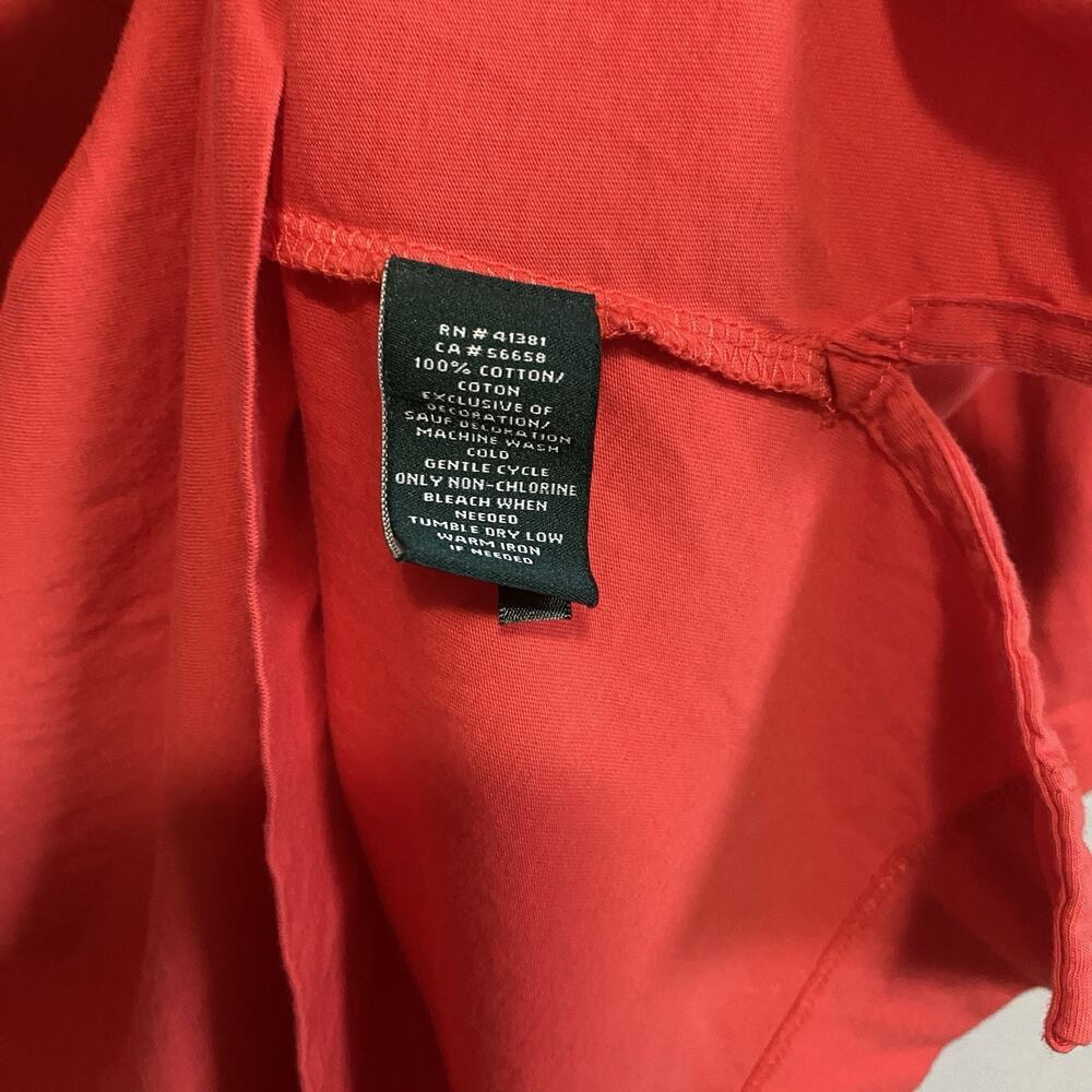 Lauren Ralph Women’s 3/4 Sleeves Red Cotton Shirt 1X Pullover Tunic Casual Top - Picture 4 of 7
